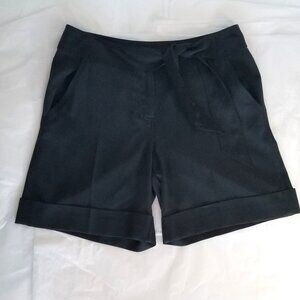 White House Black Market Cuffed Black Shorts